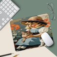 thumbnail image 5 of Girl Loved Cat Mouse Pad - Studio Series, Computer Mouse Mat with Anti-slip Rubber Base, Mouse Pad with Stitched Edge,Mouse Pad for Computers，Laptop 10"x12", 5 of 8