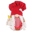 thumbnail image 1 of Navidad Chef de punto rojo Rudolph Adorno de muñeca Decoración de ventanas de muñeca, 1 of 8
