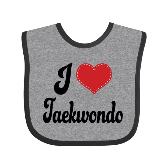 Inktastic I Love Taekwondo Boys or Girls Baby Bib