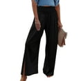 thumbnail image 2 of Lucakuins Mujer Algodón Lino Loose Fit Casual Pantalones Cintura Elástica Yoga Verano Playa Pantalones Pantalones con Bolsillos Lucakuins moda, 2 of 5