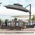 thumbnail image 5 of Crestlive Products Outdoor Double Top Square 10 FT Offset Cantilever Hanging Patio Umbrella Dark Gray, 5 of 5