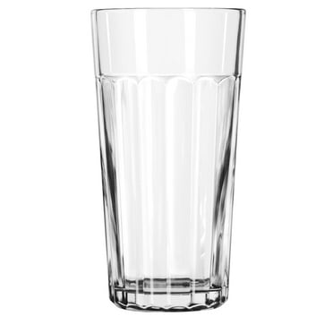 Libbey Paneled Tumblers, 24 oz, Clear, Jumbo Cooler Glass, Case of 12