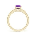 thumbnail image 2 of ANGARA Natural Amethyst with Diamond Solitaire Ring in 14K Yellow Gold for Women, Girls Ring Size-9 (Stone Grade-AAA, Size-8x6mm) February Birthstone Jewelry Gift for Her Birthday, Wedding, Engagement, 2 of 10