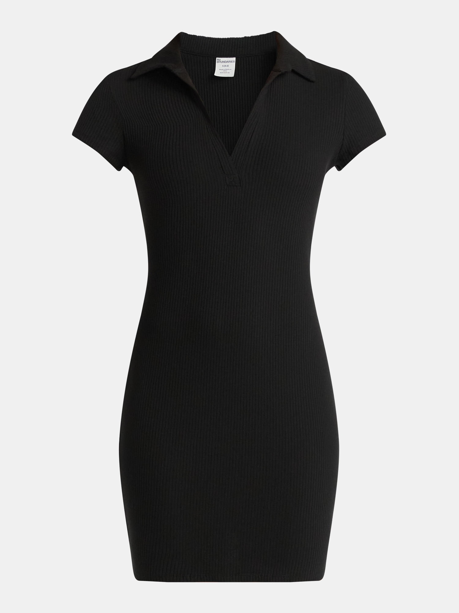 black polo mini dress Ragstock Sleeveless Polo Mini Dress, Women's, Size: Small, Black main image 1