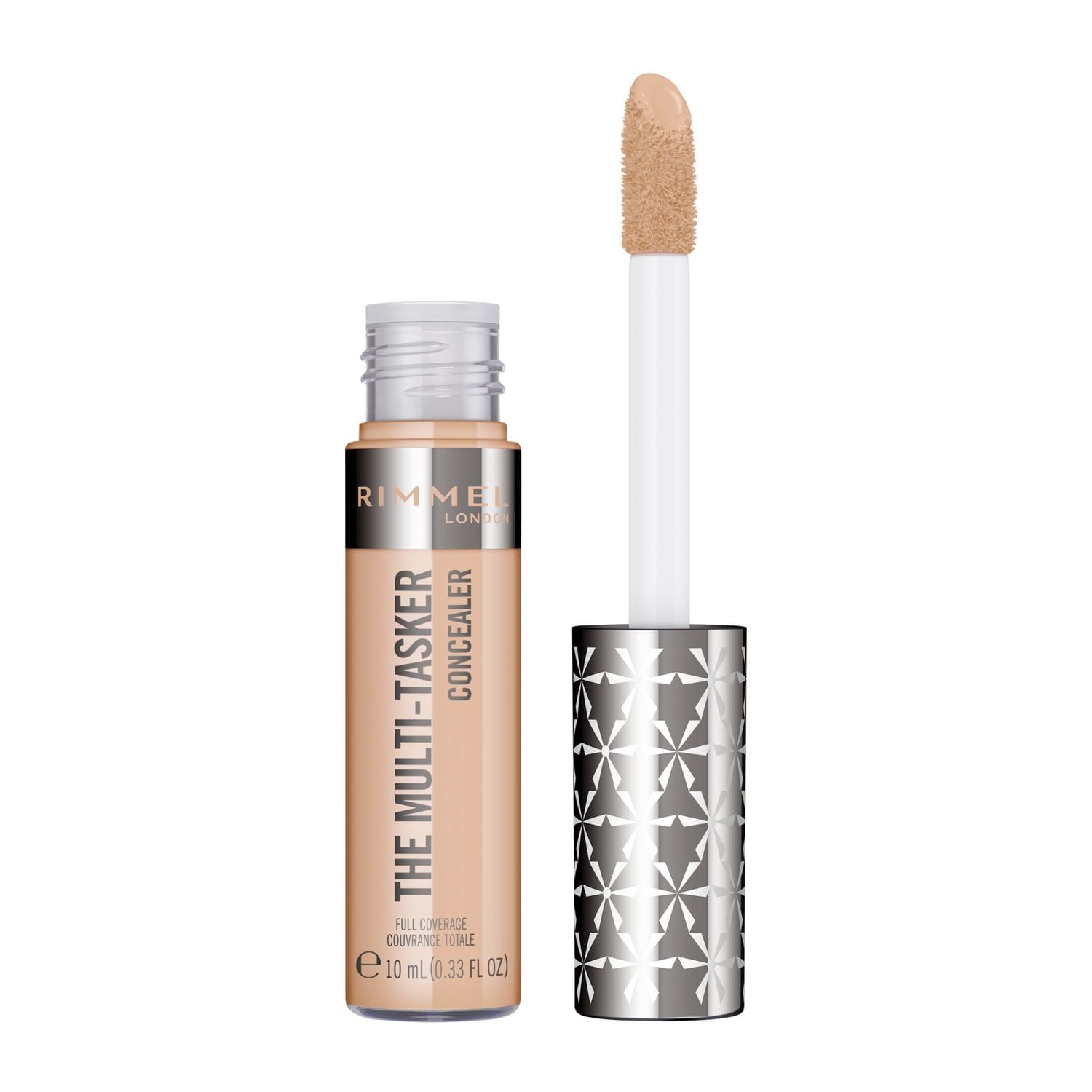 Rimmel Multi-Tasker Concealer, large soft wand, blendable formula, full coverage, crease-proof, transfer-proof & waterproof