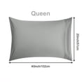 thumbnail image 2 of Unique Bargains 2-Pack Combed Cotton Solid Pillow Covers Gray Body(20"x40"), 2 of 8