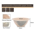 thumbnail image 5 of 100pcs Strong Disposable Paper Bowls,350ml Disposable Sugarcane Paper Bowls Brown Super Rigid Biode, 5 of 5