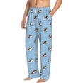 thumbnail image 2 of Easygdp French Bulldog2 Men's Pajama Pant, Sleep Elastic Waistband Lounge Pants - Small, 2 of 9