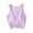 Purple, variant on Women's Summer Scoop Neck Slim Fit Sleep Short Tank Top | Soft Contour Pajama Tee for Ladies | Breathable Cropped Pjs