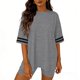 thumbnail image 1 of Eres Más Que una Camisa de Puntuación de Prueba, Blusa de Manga Larga de Ajuste Seco con Pantalones de Cintura Elásticos, 1 of 5