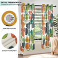 thumbnail image 3 of Yayeee Window Curtains Light Filtering 63"x52" Grommet Panel Pair Home Living Room Decor, White Clover Pattern, 3 of 7