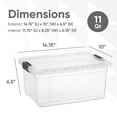 thumbnail image 2 of Superio Clear Storage Boxes with Lids, Plastic Container Bins for Organizing, Stackable Crates, BPA Free, Non Toxic, Odor Free, Organizers for Home, Office, School, and Dorm, 11 Quart, 3 Pack, 2 of 9