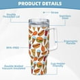 thumbnail image 5 of Picia Hot Dog Burger Pattern 40oz Ice Bully Insulated Tumbler with Handle, Double-Wall Stainless Steel Cup, Leak-Proof Lid and Straw, 5 of 8