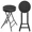 Black(26"H 2PK), variant on TAVR Furniture 1 Pack 24 inch Folding Stool with Backrest and Handle, Collapsible Round Folding Counter Height Stool Holds up to 450lbs
