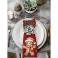 thumbnail image 2 of Gingerbread Christmas Cloth Napkins Set of 8 Reusable Dinner Napkins, Xmas Balls Branches Red Cocktail Napkin Washable Table Napkins for Wedding/Holiday Party/Baby Shower 20"x20", 2 of 7