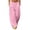 Pink, variant on Women Drawstring Elastic Waist Wide Leg Sweatpants, Loose Seam Detail Casual Trousers with Patch Pockets(Hot Pink,S)