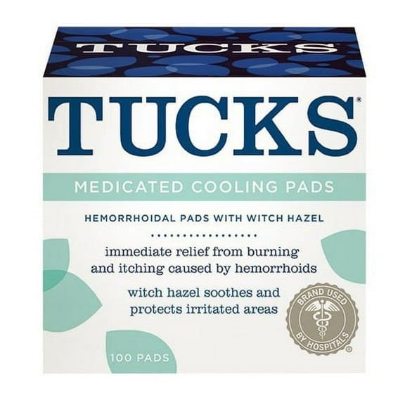 Tucks Medicated Cooling Pads For Hemorrhoid Relief, 100 Ea, 2 Pack