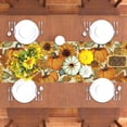 thumbnail image 6 of Fall Summer Table Runner 13x72 Inches, Sunflower Yellow Seasonal Farmhouse Burlap Indoor Kitchen Anniversary Dining Table Decor for Home Party, 6 of 7