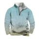 thumbnail image 2 of Sudadera sin capucha para hombre, informal, a la moda, con cuello alto, estampado de calaveras, cremallera, jersey de manga larga, blusa de poliéster para hombre, 2 of 5