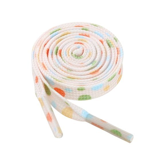INSPIRE CHIC Flat Shoe Laces Strings Colorful Polka Dots Shoelaces 1 Pair Colored 80cm/31.5''