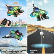 V32 Foam RC Planes for Kids Adults 8-16, RC Airplane Fighter Jet with Light, 360° Flip Fighter Jet Toy, Stunt Roll, Airplane Toy Gifts for Kids Boys
