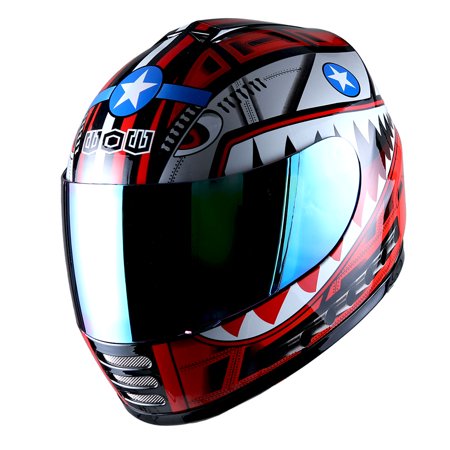 WOW Motorcycle Full Face Helmet Street Bike BMX MX Youth Kids Shark (Best Youth Mx Helmet)