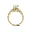 thumbnail image 2 of Bague de Fiançailles Solitaire en Diamant Rond Taille Brillant 1 ct en Or Jaune 14 K, 2 of 3