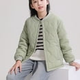 thumbnail image 2 of KAUOD Kids Lightweight Puffer Jackets Button Open Front Quilted Windproof Coats Boys Girls Long Sleeve Winter Outwear, 2 of 8