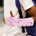 thumbnail image 4 of Jiueut Breast Cancer Arm Cast Cover Pink Ribbon Arm Cast Sleeve with Thumb Cover Washable Cast and Bandage Protector Size S Hand Cast Covers for Shower Adult Cast Covers, 4 of 7