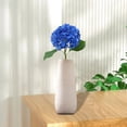 thumbnail image 2 of Blue Artificial Hydrangea Flower Single Stem, Realistic Silk Hydrangea with Lifelike Leaves for Home Décor & Wedding Bouquets, 2 of 6