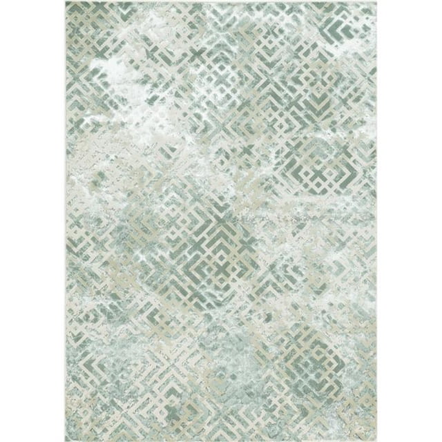 HomeRoots 352749 Tapis en Polyester Sable Argenté 5 Pi 3 Po x 7 Pi 7 Po