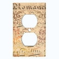 thumbnail image 2 of Metal Light Switch Plate Outlet Cover Music Note Wallpaper Damask MUS001, 2 of 13