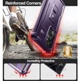 thumbnail image 5 of Dexnor for Samsung Galaxy S23 Ultra Case, Double Front Frame & Stand, Shock Absorber Technology Drop Protection, Robust Mobile Phone Case, Shockproof Protective Case - Purple, 5 of 5