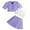 Purple, variant on Toddler Kids Girls Summer Clothes Solid Short Sleeve Coat Suit Camisole Crop Tops Skirt Outfits Three Set Hot Pink 2-3 Years