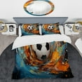 thumbnail image 2 of Designart "Kaleidoscopic Soccer Ball I" Sports Bedding Covert Set - Soccer Multi-Color Modern Bed Set With 1 Sham, 2 of 6
