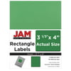 "JAM Paper Shipping Address Labels, Large, 3 1/3"" x 4"", Green, 120/pack"