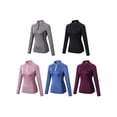 thumbnail image 6 of Skyllee Zip Pullover Women Long Sleeve Running Jacket Workout Yoga Quick-Drying Shirts S-2XL, 6 of 7