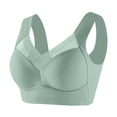 thumbnail image 1 of Sujetador de encaje sin aros de talla grande, ropa interior con fruncido lateral fino y ajustable, 1 of 5