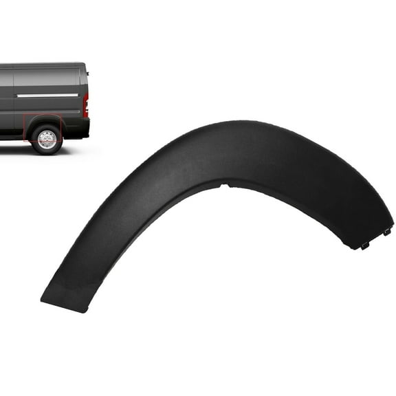2019 2020 2021 2022 Compatible With Ram Promaster 1500 2500 3500 Left Driver Side Rear Wheel Fender Flare Molding Black