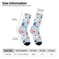 thumbnail image 4 of Goofa Cute Chameleons On Blue Printed Men's Crew Socks, Soft Durable Breathable Moisture-Wicking with Odor Control Cotton socks, 4 of 9