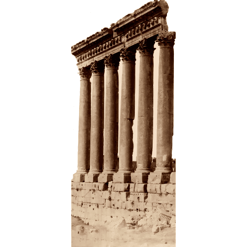 H13646 Temple of Jupiter Columns Roman Ruins Baalbek Lebanon Cardboard Cutout Standee Standup
