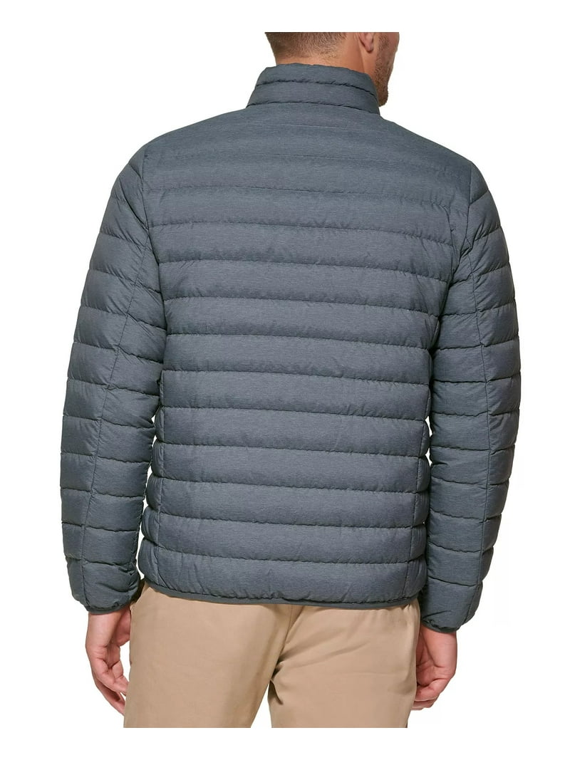 Club Room Mens Quilted Puffer Jacket, Grey, Medium