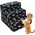 thumbnail image 2 of Escaleras para perros, escaleras para mascotas, 3 escalones, cubierta de felpa, escaleras para gatos, perros, gatos, mascotas, escalera de cama antideslizante, asistente, 2 of 5