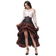 thumbnail image 2 of Pirate Costume, Pirate Outfit, Pirate Costume Women Outfit With Renaissance Pirate Shirt Skirt Corset Waist Belt Womens Halloween Pirate Costumes-Long Skirt+Top+Waist Waist, Complexion XXL, 2 of 6
