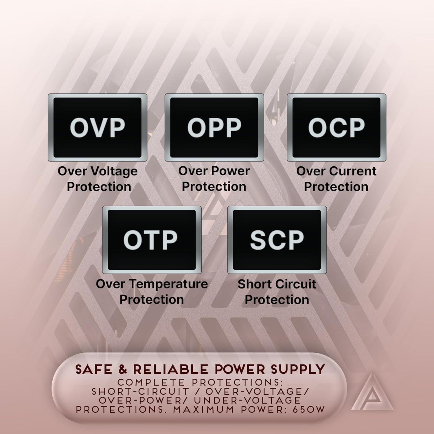 Apevia ATX-SL650W Soul 650W Fully Modular, ATX Active PFC, DC to DC Converter Design 140mm Silent Fan, RoHS Compliance, Gaming Power Supply