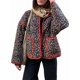 thumbnail image 1 of Chaqueta Acolchada Corta con Estampado Floral Vintage para Mujer, Chaqueta Corta Abierta Al Frente, Ropa de Abrigo Floral Pequeño Negro M, 1 of 10