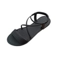 thumbnail image 2 of Walking Casual Orthotic Sandals Women's Fashionable And Versatile Plus-Size Wrap Strap Roman Sandals Spring/Summer Style Trendy And Comfortable Sandals Black 41, 2 of 9