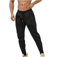 thumbnail image 2 of LSLJS Men Casual Mode Lacets Élastiques Taille Mi-Haute Poche Extensible Sports Pants, 2 of 5