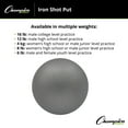 thumbnail image 2 of Champion Sports Iron Shot Put, Silver, 6 Pounds, 2 of 5