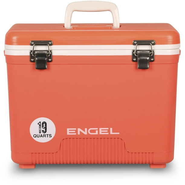 Enfriador ENGEL UC19 de 19 cuartos de galón, color coral a prueba de fugas